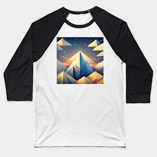 Enchanting Peaks: Pastel Pyramids in a Dreamlike World Baseball T-Shirt